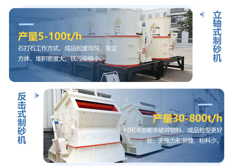 立軸式制砂機(jī)和反擊式制砂機(jī)哪種粒型好？區(qū)別介紹