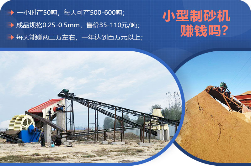 小型制砂機賺錢嗎？小型制砂機圖片及價格