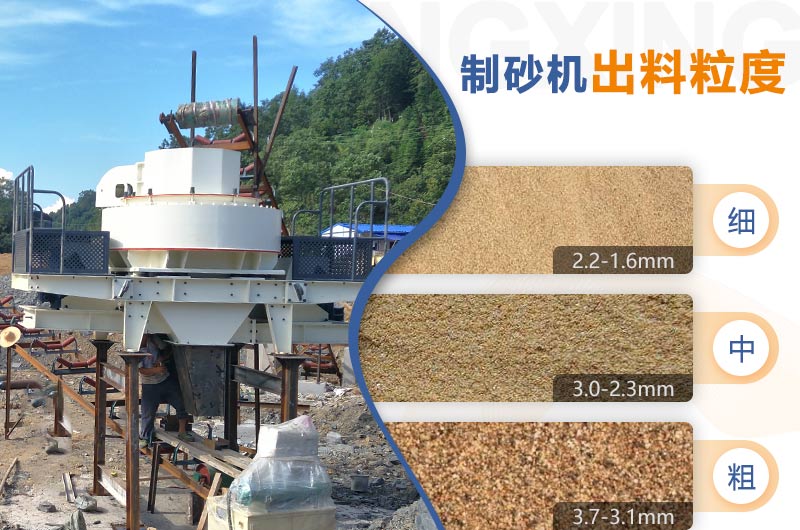 紅星機器HVI制砂機的粗、中、細粒度范圍